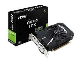 Відеокарта GeForce GTX 1050 Ti 4GB MSI Aero ITX OCV1 Aero ITX OC (GTX 1050 Ti AERO ITX 4G OCV1) Б/В