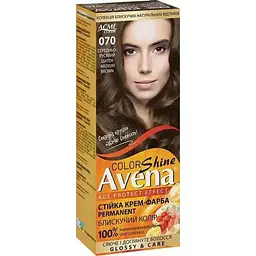 Крем-фарба AVENA для волосся Shine Color 070 Середньо-русявий шатен