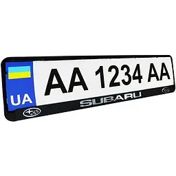 Рамка номерного знака Poputchik с объемными буквами Subaru 52х13.5х2 см 2 шт