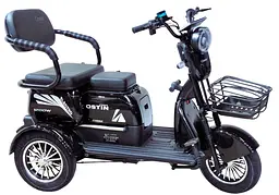 Електричний Трицикл Corso Ostin PRO (1200W, 72V, 28Ah) Гідравличні гальма Електробайк Скутер Чорний