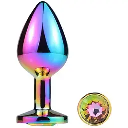 Металева анальна пробка Mai Attraction Toys №73 Rainbow - мініатюра 2