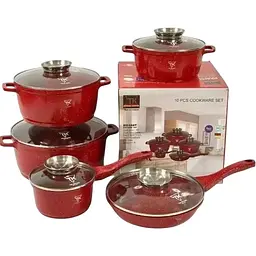 Набір каструль Top Kitchen TK00020 XPRO із багатошаровим дном червоний (43882-TK00020_2256) - мініатюра 4