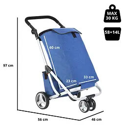 Сумка-візок ShoppingCruiser 3 Wheels Blue (650062) - мініатюра 4