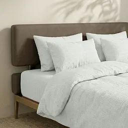Підковдра полуторна Cosas Snow з текстурованої бавовни 145х210 см (101WaffleCottonWhite_145x210q) - мініатюра 2