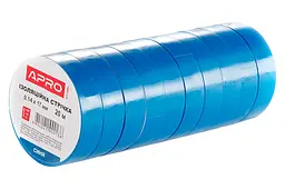 Стрічка електроізоляційна APRO ізолента 25 м x 17 x 0.14 мм синя в упаковці 10 шт. - мініатюра 2