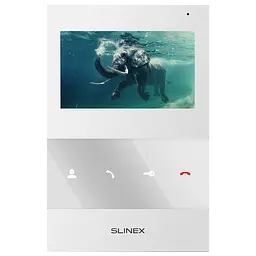 Аналоговий відеодомофон Slinex SQ-04M (white), 4,3” кольоровий екран TFT, слот microSD, 119×175×21 мм