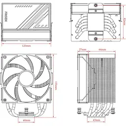 Кулер для процесора ID-Cooling Frozn A610 ARGB White (FROZN A610 ARGB White) - мініатюра 7