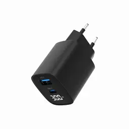 Зарядний пристрій Gembird 1xUSB-A (QC3.0 18W) + 1 Type-C (PD20W) LCD black (TA-UC-PDQC30LCD-BK-01) - мініатюра 5