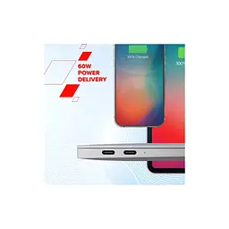 Дата кабель USB-C to USB-C 1.0m OnWire 60CL C-C 60W COLOR Braided 1m Black Canyon (CND-CCAP60AB10B) - мініатюра 6