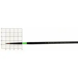 Пензель синтетика кругла Green stripe 1019 №2 довга ручка Kolos