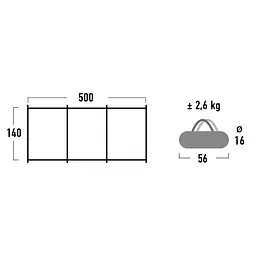 Тент пляжний High Peak Mistral Light Grey/Dark Grey/Blue (10015) - мініатюра 2