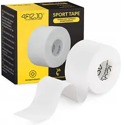 Стрічка (тейп) для пальців 4FIZJO Sport Tape 3.8 см x 9.1 м жорстка White (P-5905973400831) - мініатюра 1