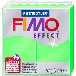 Полімерна глина Fimo Effect, 57 г., Неонова Зелена, (8010-501)