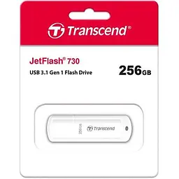 USB флеш накопичувач Transcend 256GB JetFlash 730 White USB 3.1 (TS256GJF730) - мініатюра 4