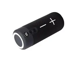 Портативна бездротова Bluetooth-колонка TG-619C з потужним звучанням LED-підсвіткою та ремінцем для перенесення Чорний - мініатюра 3