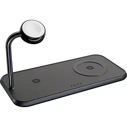 Бездротовий зарядний пристрій Zens Dual + Watch Aluminium Wireless Charger Black (ZEDC05BM/00) - мініатюра 2