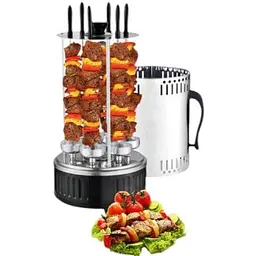 Шашличниця вертикальна електрична Kebabs Machine на 6 шампурів 1000 Вт нержавіюча сталь (3763_943) - мініатюра 2