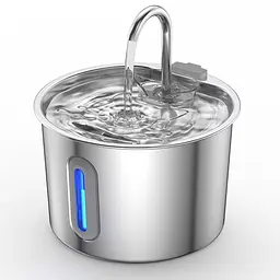 Фонтан для котів Steel Fountain Y09 2,2 л з нержавіючої сталі з підсвіткою