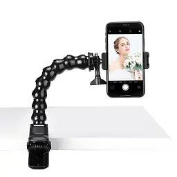 Тримач для телефона U-select Clamp Phone Mount with Adjustable Gooseneck UV-2997 MP-4 Black - мініатюра 4