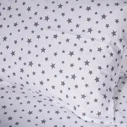 Комплект постільної білизни MirSon Фланель 016 White Stars білий з сірим King Size (2200009652127) - мініатюра 5