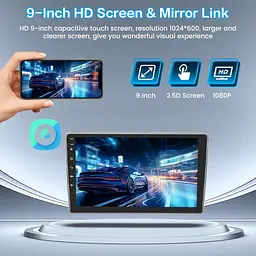 Автомагнітола Android 15 2/64GB 9" для Peugeot 407 з CarPlay - мініатюра 5