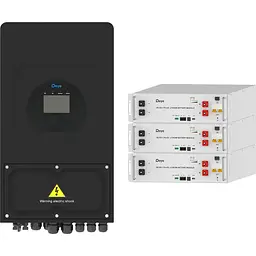 Система зберігання енергії Deye SUN-5K-SG03 Black 5kW + 3 АКБ SE-G5.1 Pro-B 15.3Wh (51.2V/100Ah/5120Wh) [159043]