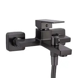 Змішувач для ванни Qtap Gemini (з душовим гарнітуром) QTGEM259GMB45684 Gunmetal Black PVD - мініатюра 3