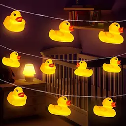 Гірлянда світлодіодна для дитячої кімнати DUCK 1.5 м Гірлянда із 10 пластикових міні-каченят - мініатюра 3