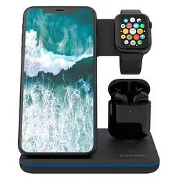 Зарядний пристрій Canyon WS-302 3 в 1 QI Black (CNS-WCS302B)