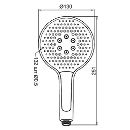 Ручний душ Koer 3 режими KP-0401-01 KR4979, Хром - мініатюра 2