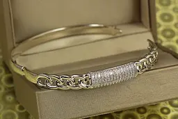 Браслет бенгл Xuping Jewelry Регент 60 мм 8 мм на руку від 17 см до 19 см сріблястий - мініатюра 2