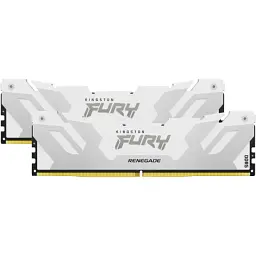 Модуль пам'яті для комп'ютера DDR5 48GB (2x24GB) 8000 MHz Renegade White/Silver Kingston Fury (ex.HyperX) (KF580C38RWK2-48) - мініатюра 2