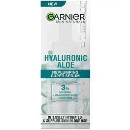 Гіалуронова Алое-сироватка для обличчя Garnier Skin Naturals Супер Гладкість, 30 мл (C6629700) - мініатюра 2