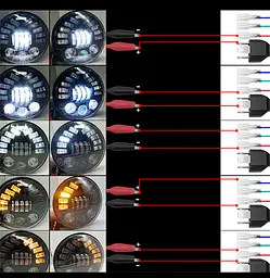 LED-фари 5 в 1 з поворотниками та ДХО S4C 7" - мініатюра 3