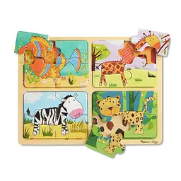 Пазли Melissa & Doug Тварини дерев'яні у футлярі (MD31362) - мініатюра 3