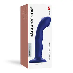 Вібратор Strap-On-Me Tapping Dildo Wave M 15.7 см синій - мініатюра 5