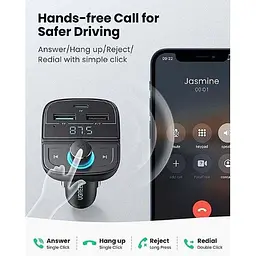 Автомобільний FM трансмітер модулятор Ugreen CD229 та зарядний пристрій для телефону - мініатюра 3