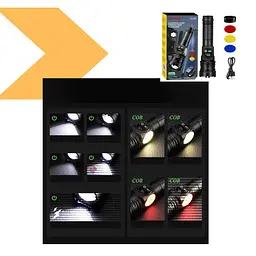 Ліхтар з функцією зуму NIGHT VISION FLUORESCENCE 701-PM10-TG, Li-Ion акумулятор, ЗУ Type-C, індикація заряду (47152-701_302) - мініатюра 2