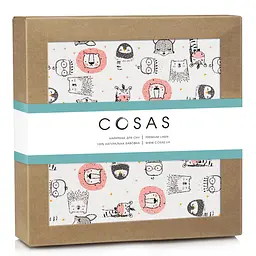 Пелюшки фланелеві Cosas Rose Leo & Giraffe 80х100 см, рожеві