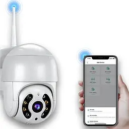 Вулична поворотна 4MP Wi-Fi IP-камера, водонепроникна з нічним баченням + ICSee, Біла (3058609996) - мініатюра 2