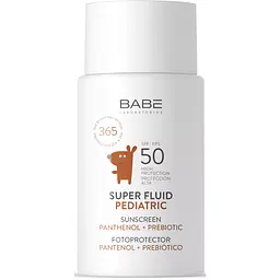 Дитячий сонцезахисний супер флюїд Babe Laboratorios Pediatric SPF 50 з пантенолом і пребіотиком 50 мл - мініатюра 2