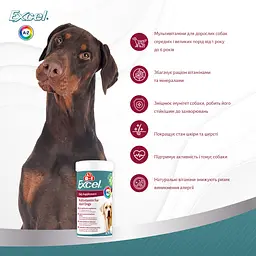 Вітаміни для дорослих собак 8in1 Excel Multi Vitamin Adult 70 таблеток (660435 /108665) - мініатюра 8