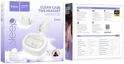 Навушники Hoco EW65 Shadow true wireless sleep BT headset, BT5.3, 30mAh, 500mAh, 4h, Milky white - мініатюра 3