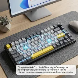 Клавіатура Ajazz AK820 Sea Salt Switch Black (AK820-SS-BGY) [163668] - мініатюра 15