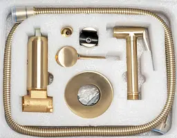 Набір гігієнічного душа прихованого монтажу Rea Loop brushed gold REA-B6311, Золотий - мініатюра 6