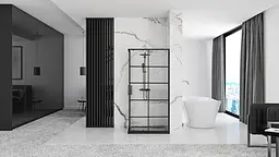 Душова кабіна Rea Concept 80x100 black REA-K6389, Чорний, Універсальна, прозорий - мініатюра 4