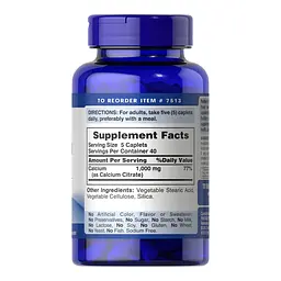 Кальцій цитрат Calcium Citrate 1000 мг 200 капсул - мініатюра 2
