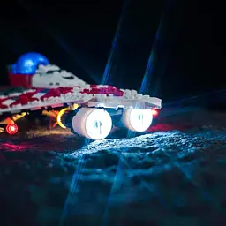 Модернізований комплект світлодіодного підсвічування для конструктора Lego Star Wars Jedi Bob's Starfighter, сумісний із Lego 7538 - мініатюра 4