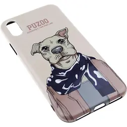 Чохол-накладка PUZOO TPU Glossy Shiny Powder Art dog iPhone X Brown Aboo - мініатюра 3