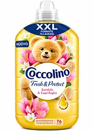 Кондиціонер для білизни Coccolino Fresh & Protect Sandalo & Caprifoglio концентрований 1,75 л (76 прань)